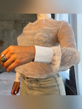 women’s sheer vintage blouse